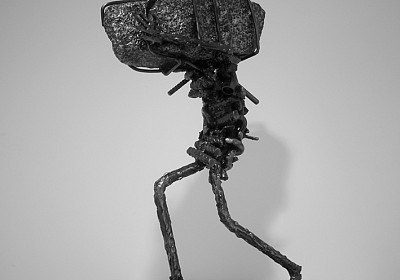 Saddek Wasil, And They Bear Their Weights on Their Backs, 2012, Metallic sculpture, H60 x W50 x D30 cm