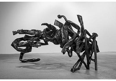 saddek wasil contortion 2014 metal sculpture h140 x w220 x d100 cm lr