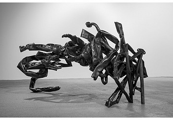 saddek wasil contortion 2014 metal sculpture h140 x w220 x d100 cm lr